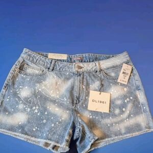 Women's denim shorts, paint splatter, DL 1961, size 30, NWT